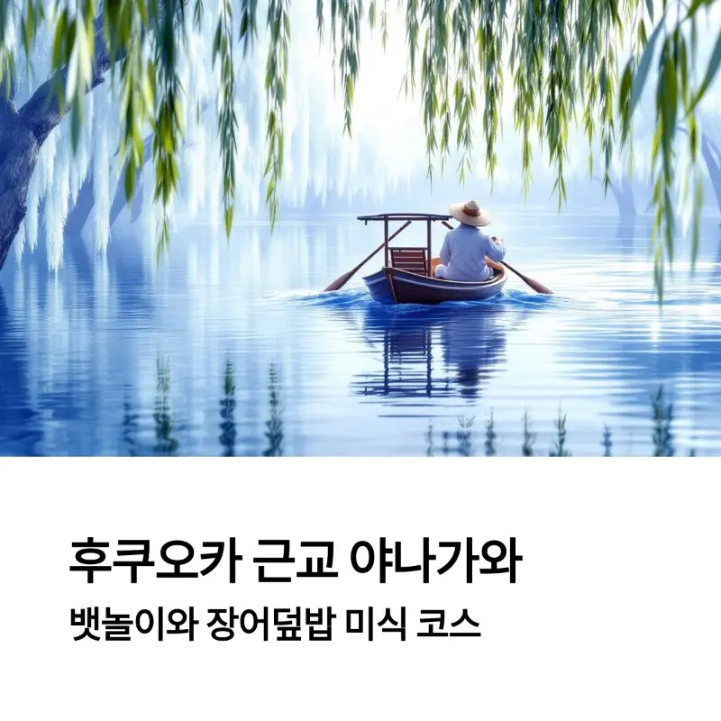야나가와 뱃놀이와 장어덮밥: 수향 도시의 미식 유람